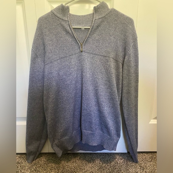 Medium Gray 3/4 zip up - Picture 1 of 3